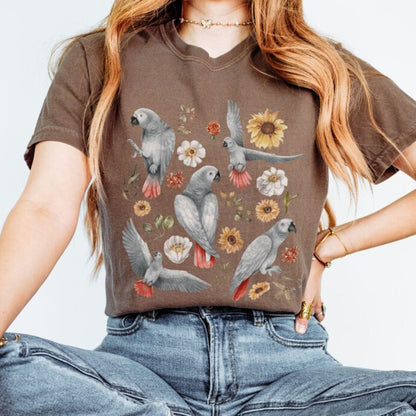 African Grey Parrot T-Shirt