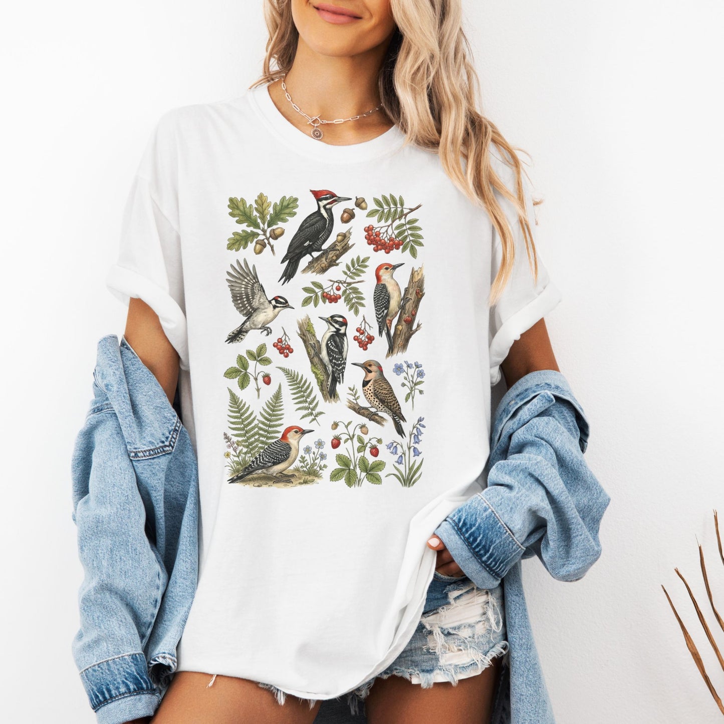 Botanical Woodpecker T-Shirt