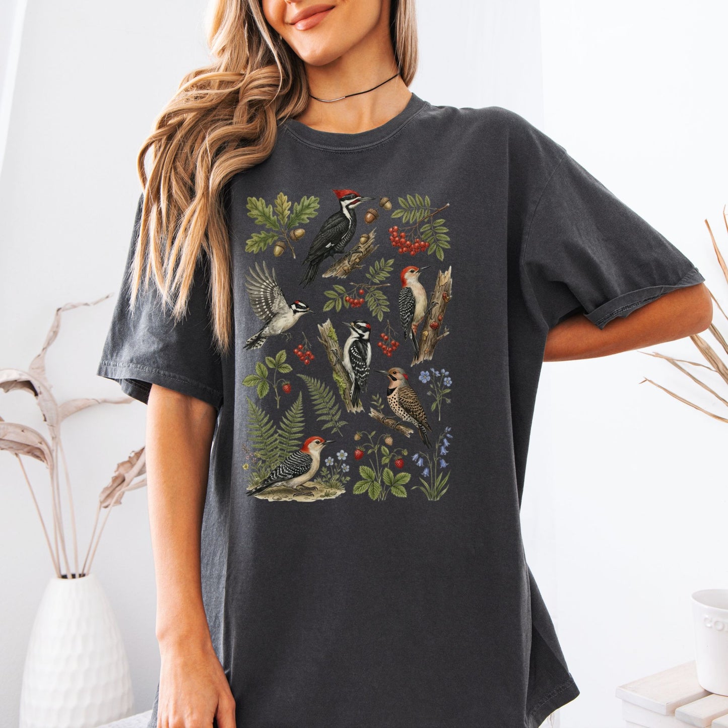 Botanical Woodpecker T-Shirt