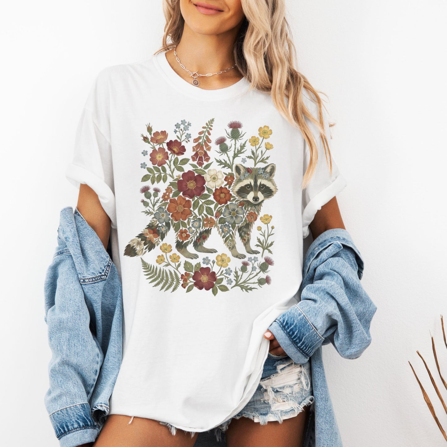 Botanical Raccoon T-Shirt
