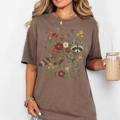 Botanical Raccoon T-Shirt