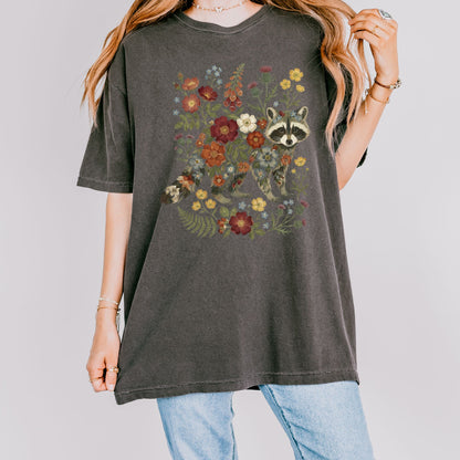 Botanical Raccoon T-Shirt