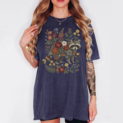 Botanical Raccoon T-Shirt