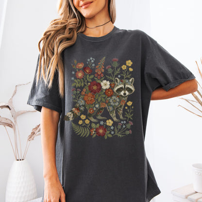 Botanical Raccoon T-Shirt