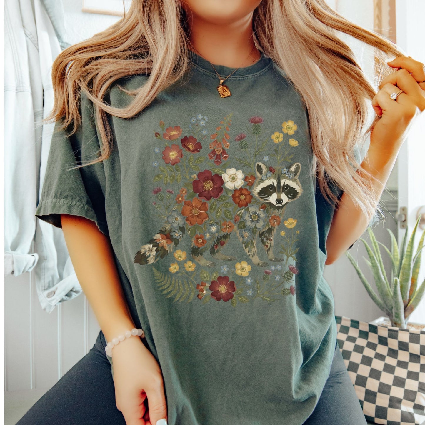 Botanical Raccoon T-Shirt