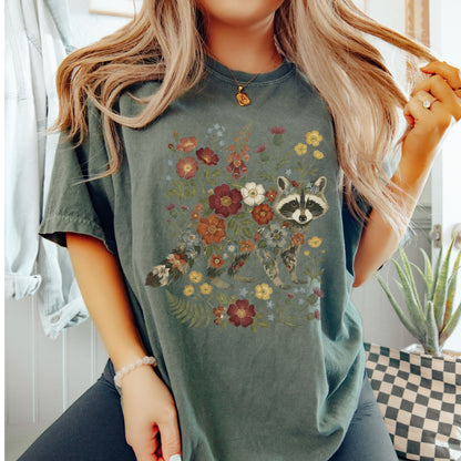 Botanical Raccoon T-Shirt