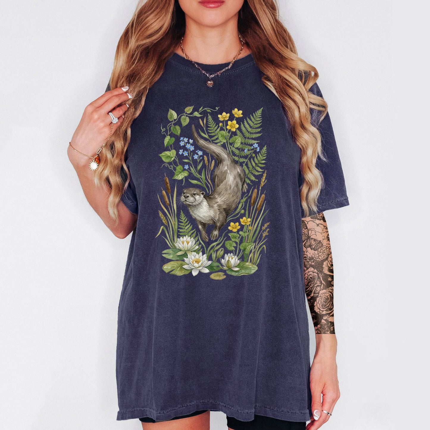 Botanical River Otter T-Shirt