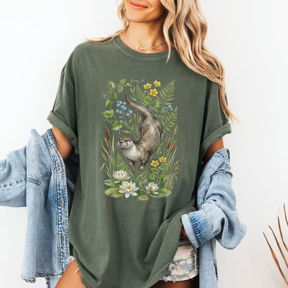 Botanical River Otter T-Shirt