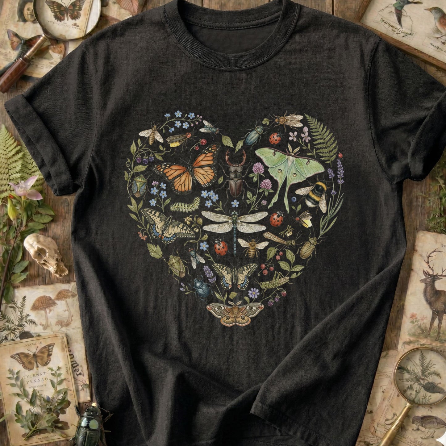 Insect Heart Collage T-Shirt