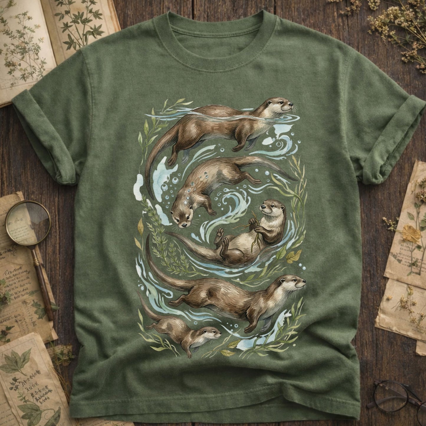 River Otter Watercolor T-Shirt