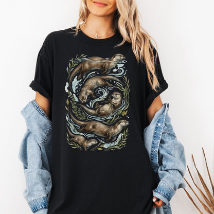 River Otter Watercolor T-Shirt