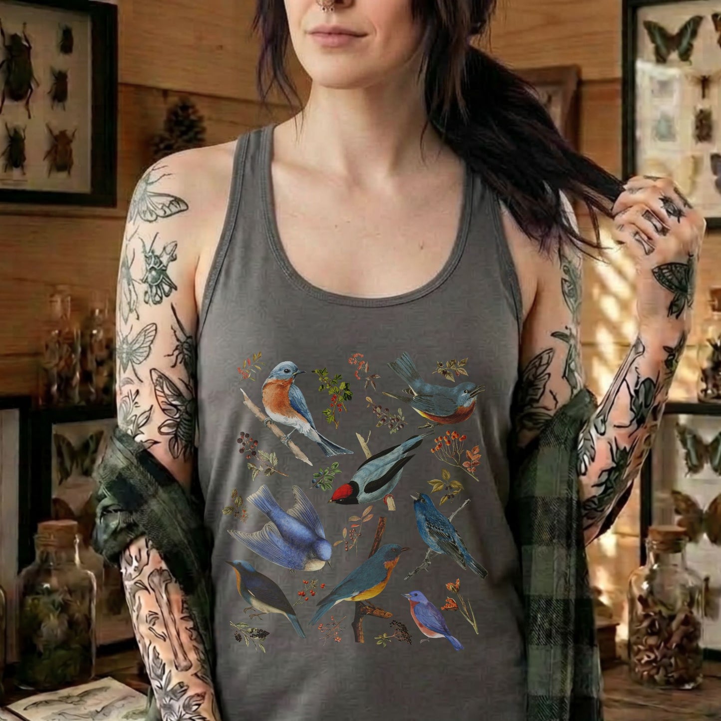 Bluebirds Racerback Tank Top