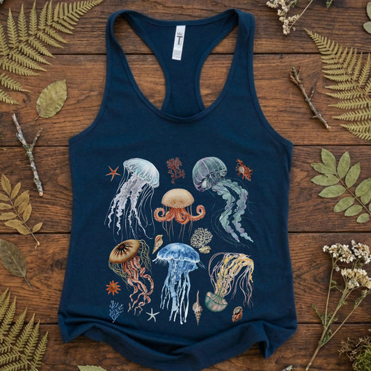 Jellyfish Ocean Racerback Tank Top