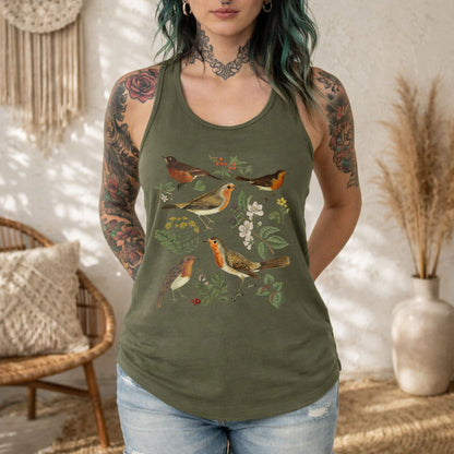 American Robin Birds Racerback Tank Top