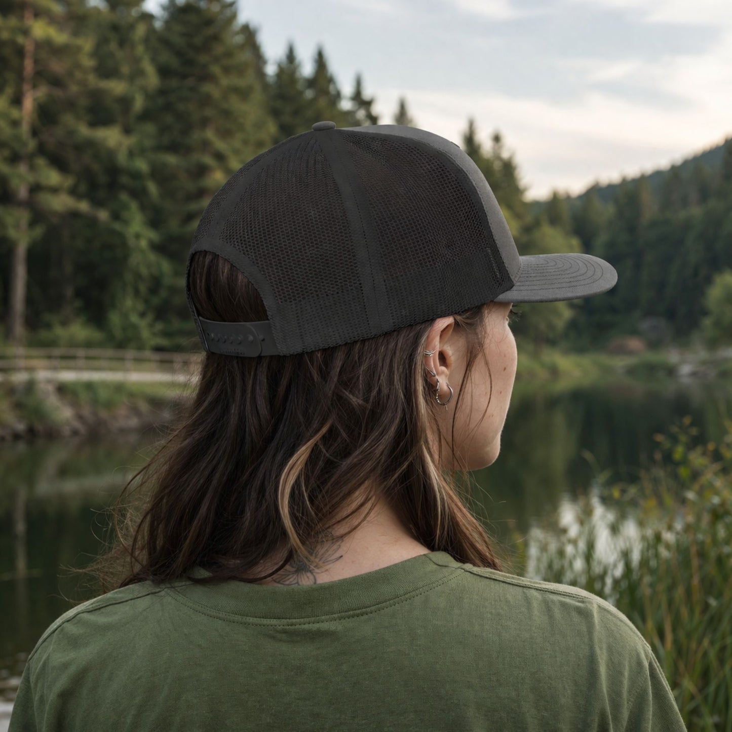Embroidered Common Loon Snapback Trucker Cap