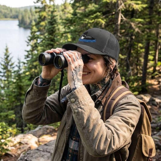 Embroidered Common Loon Snapback Trucker Cap