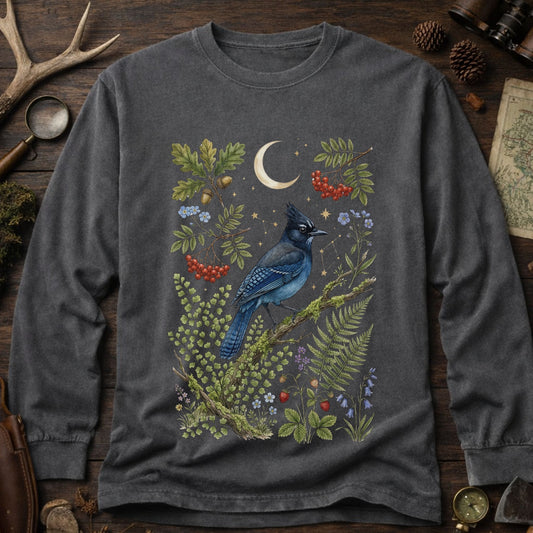 Celestial Steller's Jay Bluejay Long Sleeve Tee