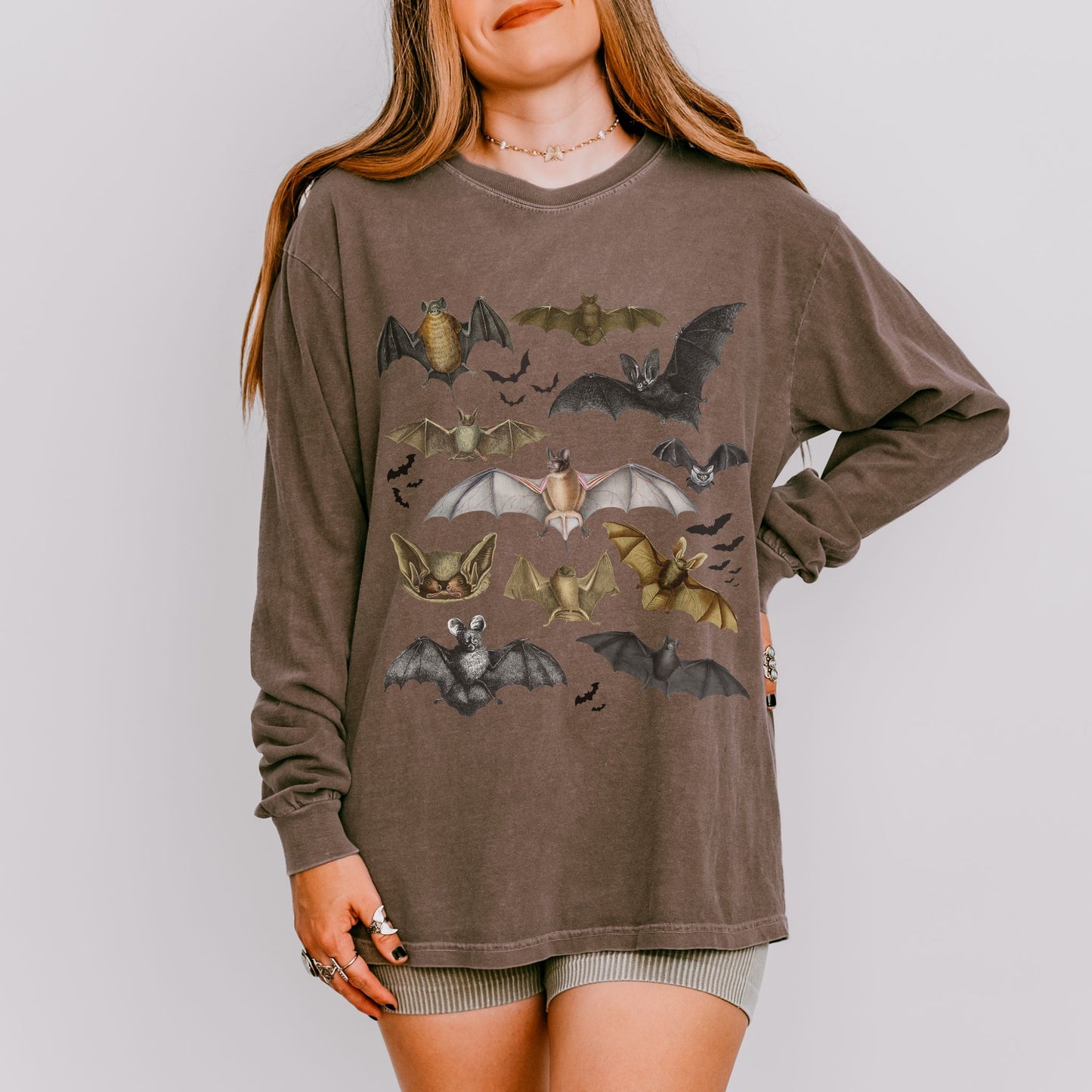 Vintage Bat Collage Long Sleeve Tee