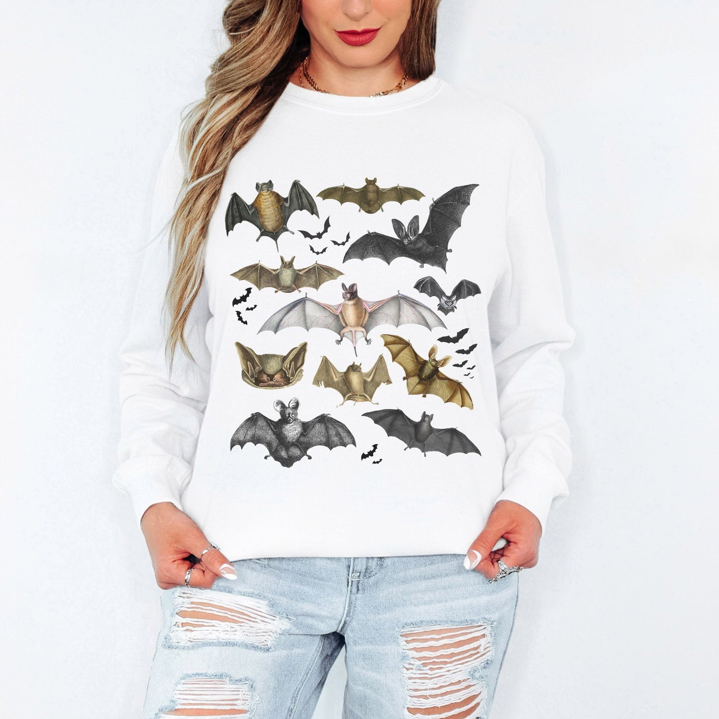 Vintage Bat Collage Long Sleeve Tee