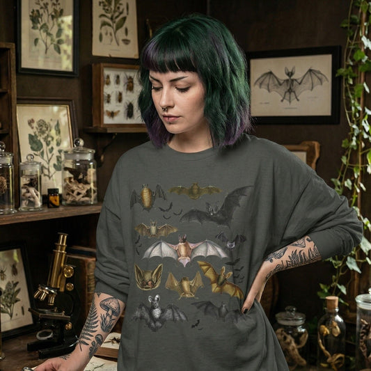 Vintage Bat Collage Long Sleeve Tee