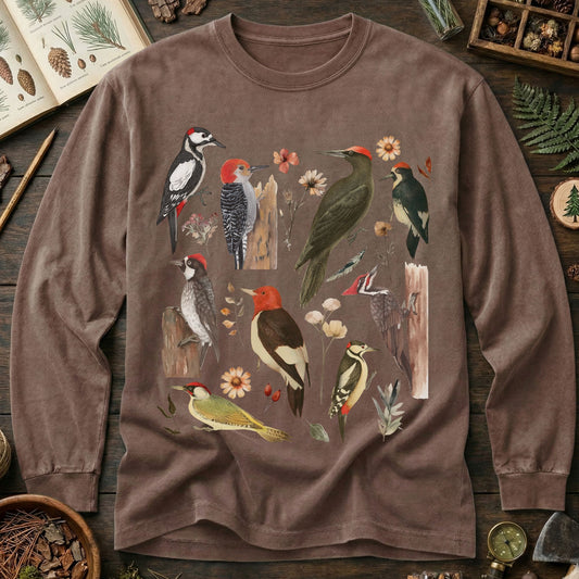 Vintage Woodpecker Long Sleeve Tee