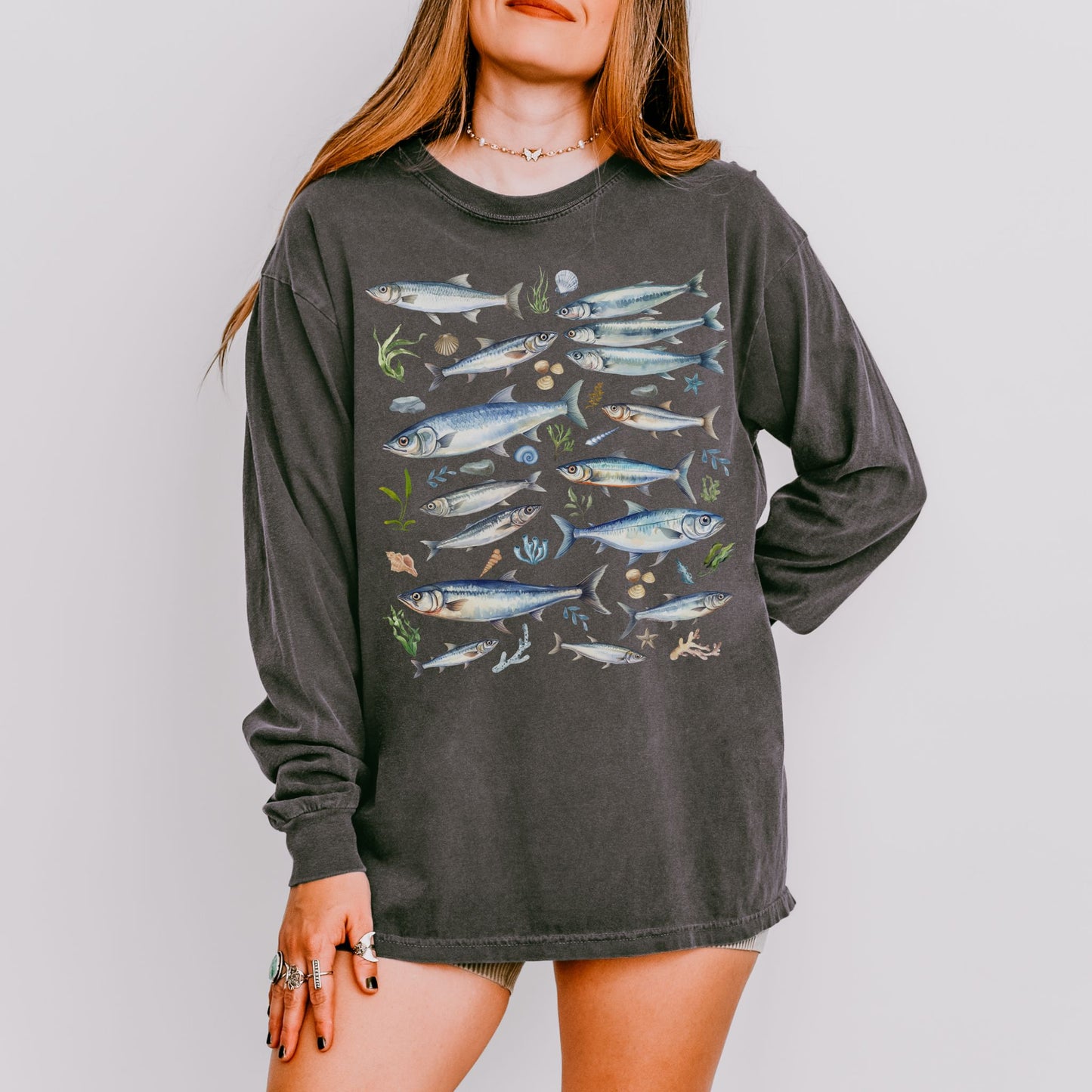 Sardines Nautical Long Sleeve Tee