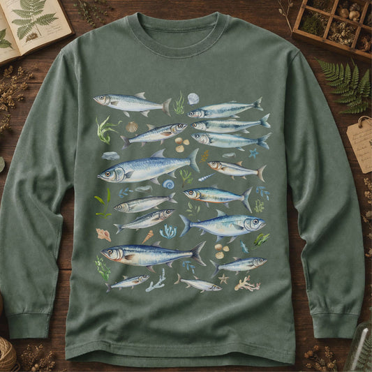 Sardines Nautical Long Sleeve Tee