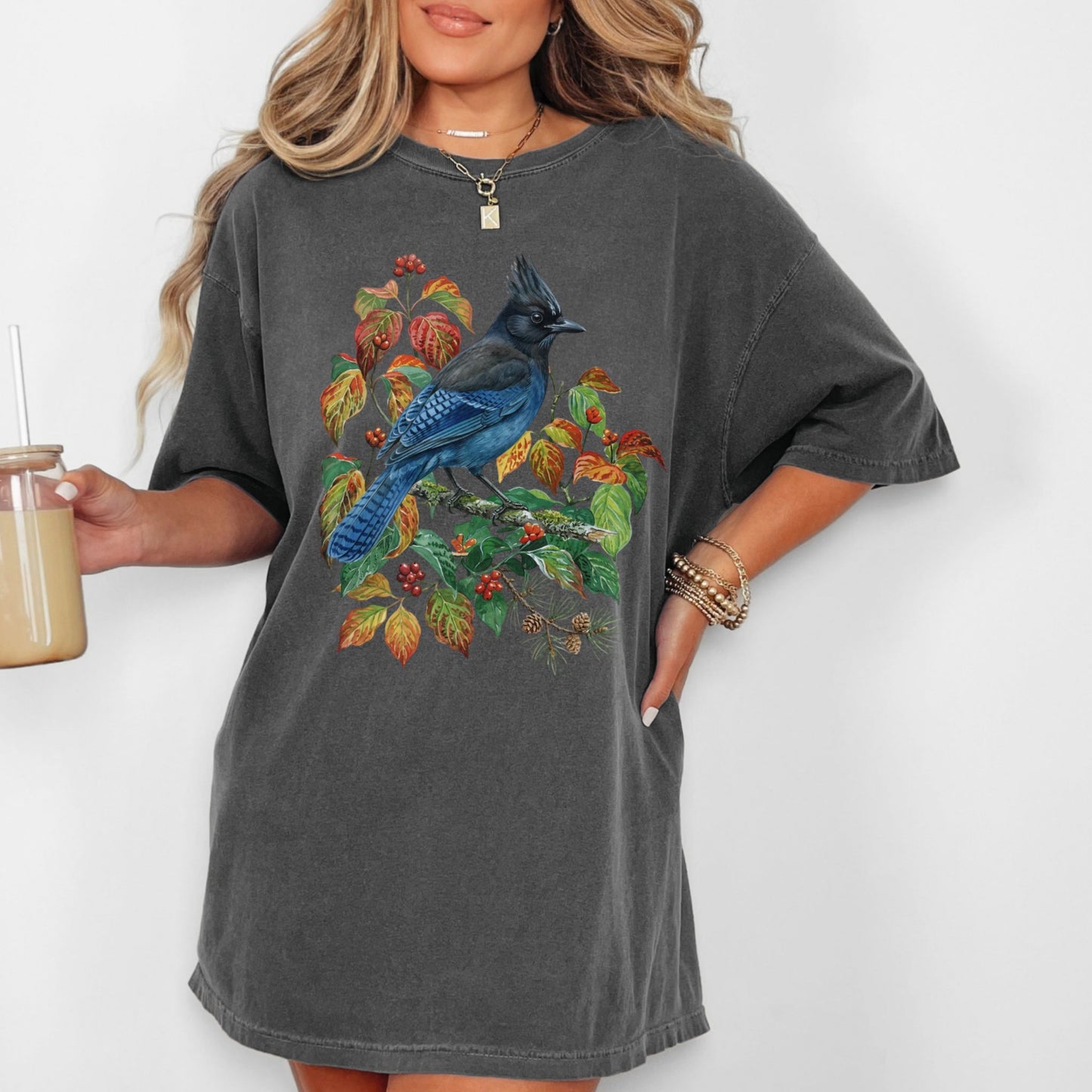 Vintage Botanical Steller's Jay T-Shirt