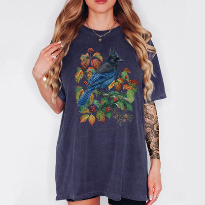 Vintage Botanical Steller's Jay T-Shirt