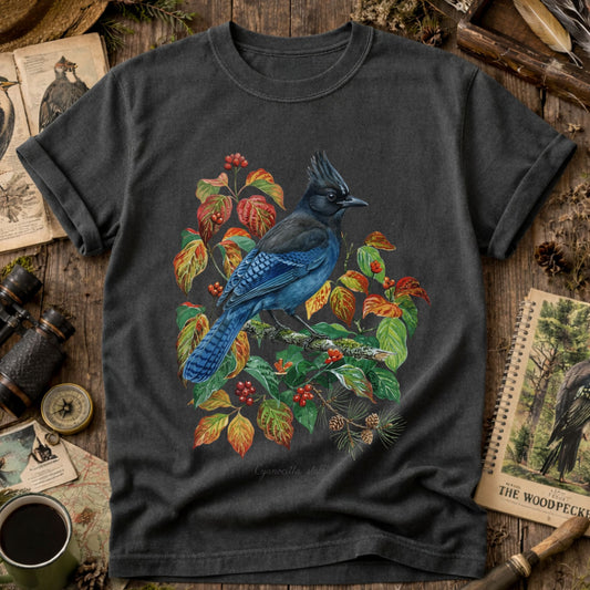 Vintage Botanical Steller's Jay T-Shirt