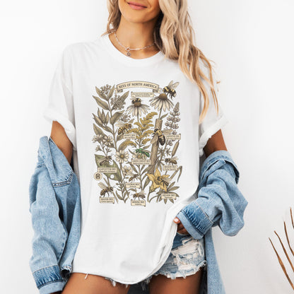 Bees of North American Collage T-Shirt