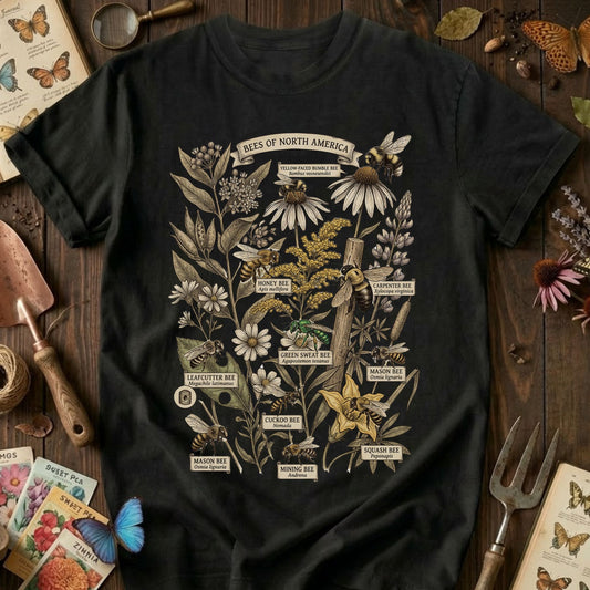Bees of North American Collage T-Shirt