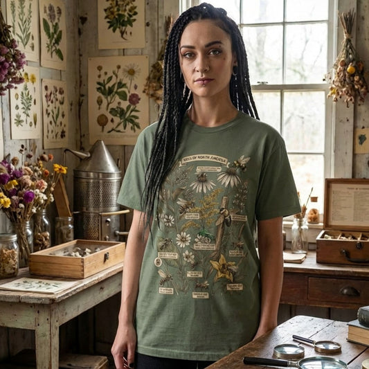 Bees of North American Collage T-Shirt