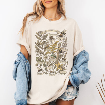 Bees of North American Collage T-Shirt