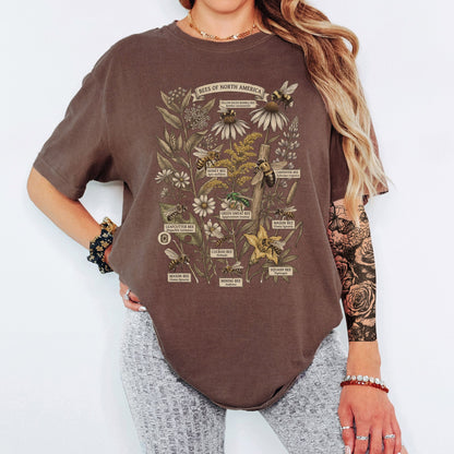 Bees of North American Collage T-Shirt