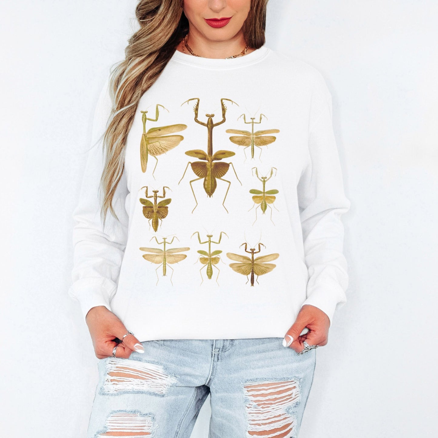 Praying Mantis Vintage Specimens Long Sleeve Tee