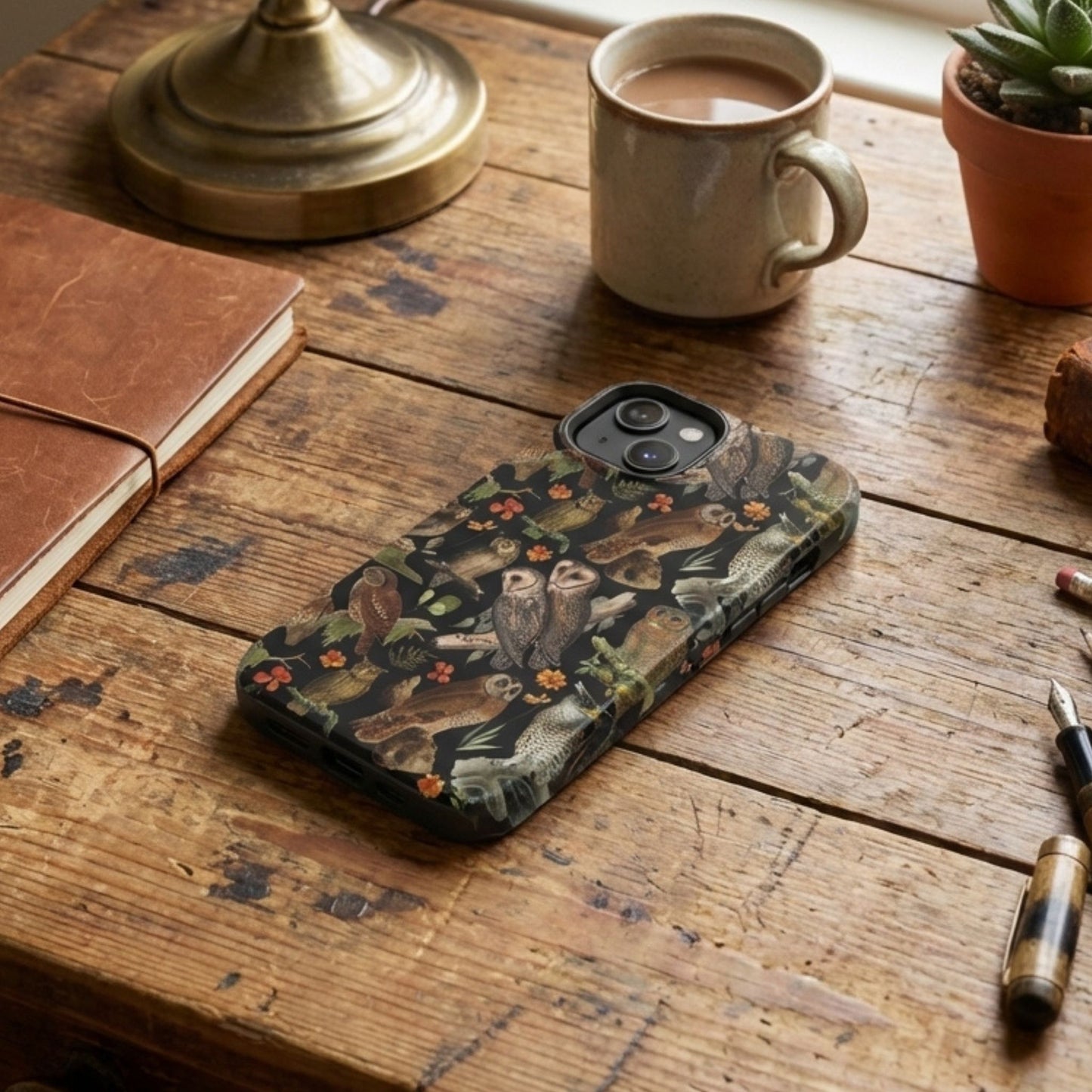 Vintage Owls Tough Phone Case
