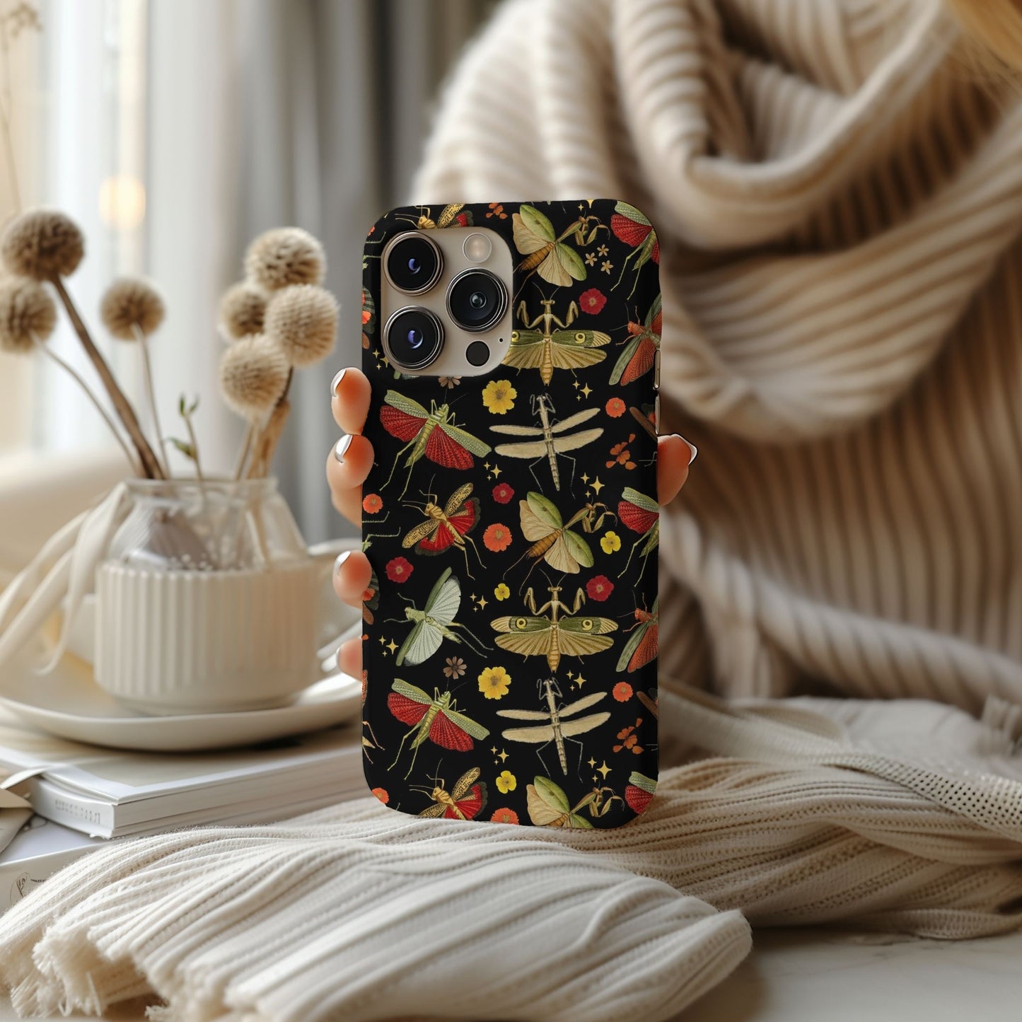 Red Praying Mantis Phone Case