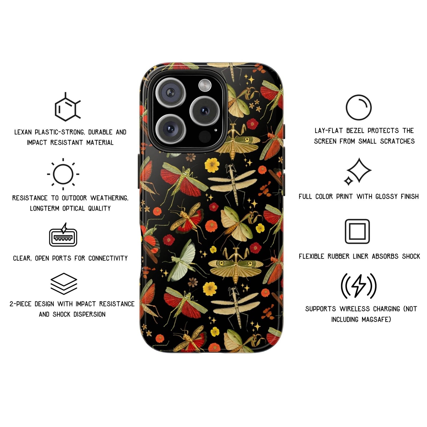 Red Praying Mantis Phone Case