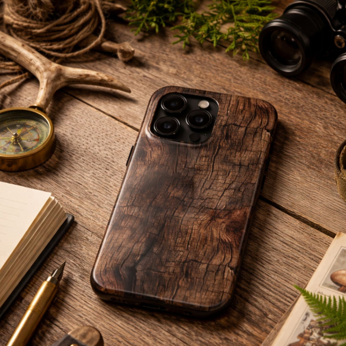 Rustic Woodgrain Tough Phone Case