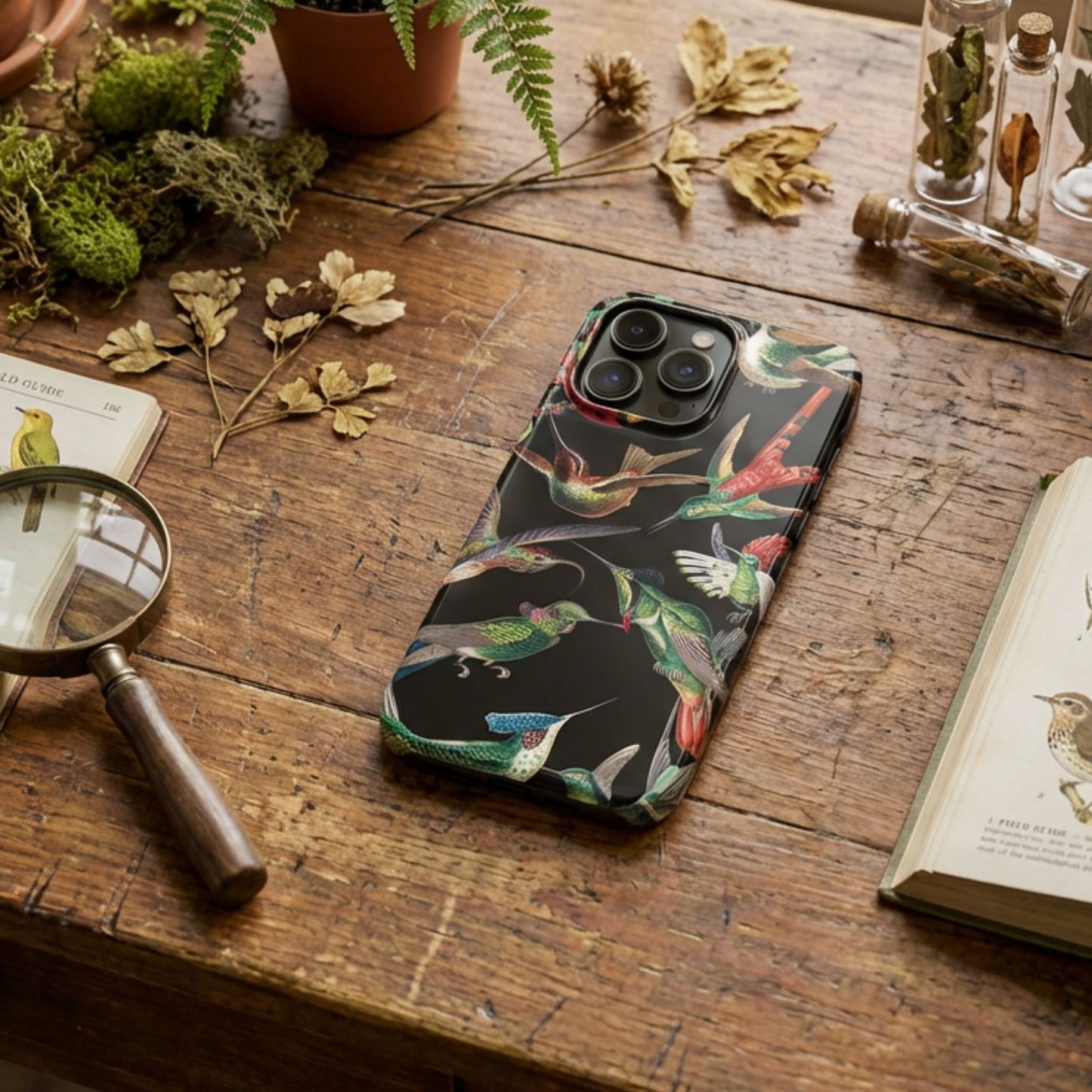 Vintage Hummingbirds Tough Phone Case
