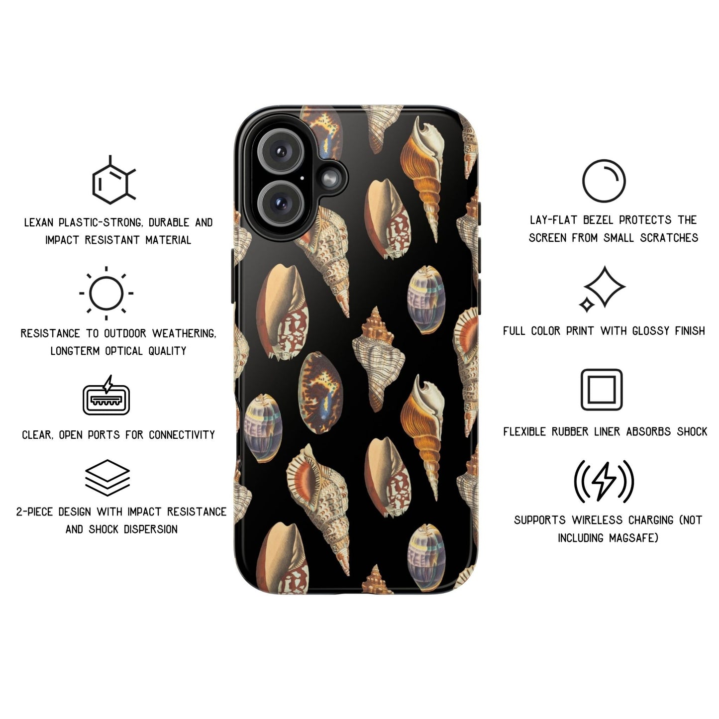 Vintage Sea Shells Tough Phone Case