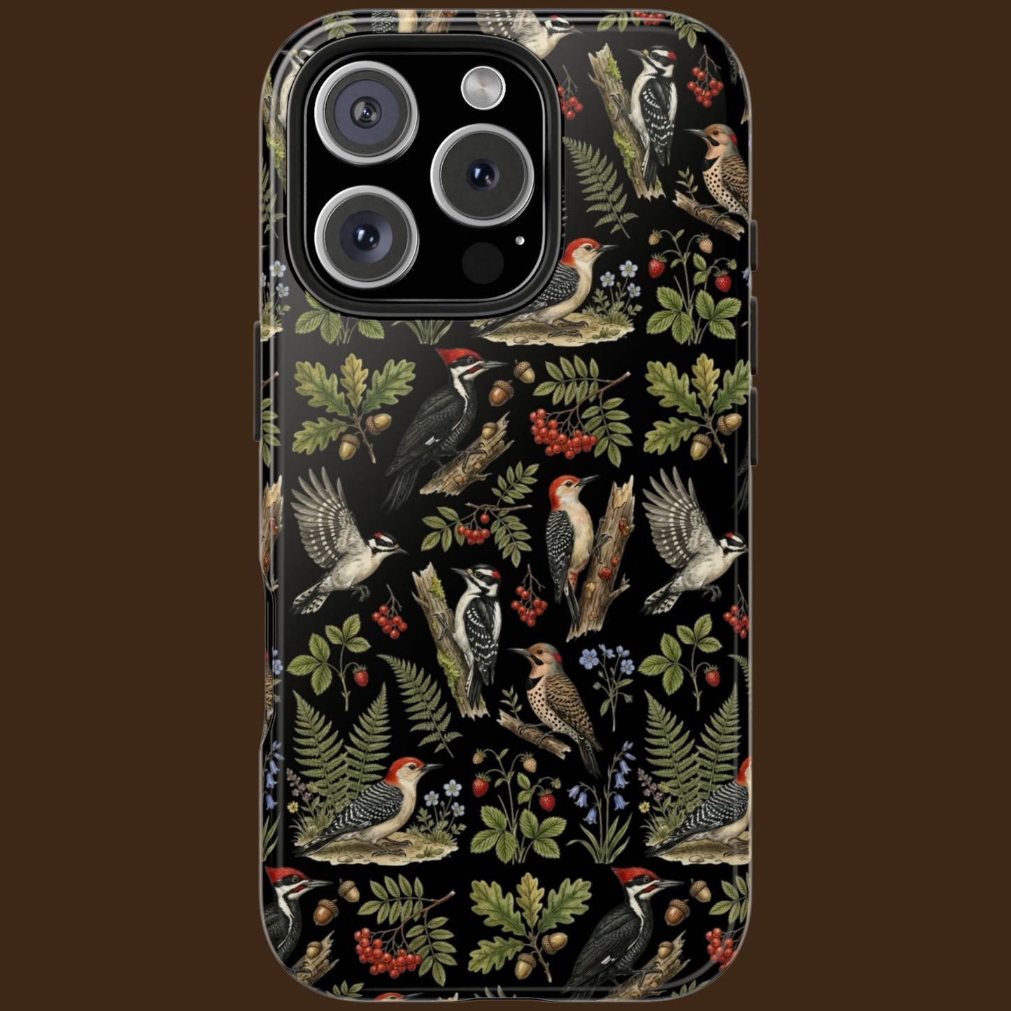 Botanical Woodpecker Phone Case