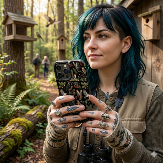 Botanical Woodpecker Phone Case