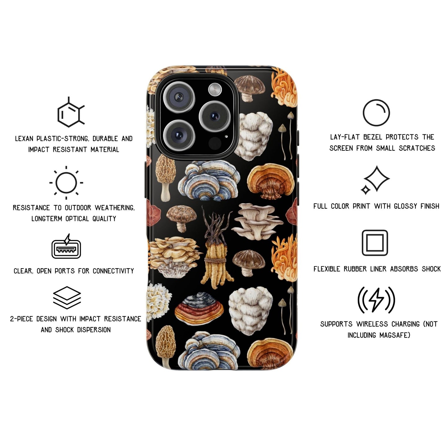 Mushroom Fungi Tough Phone Case