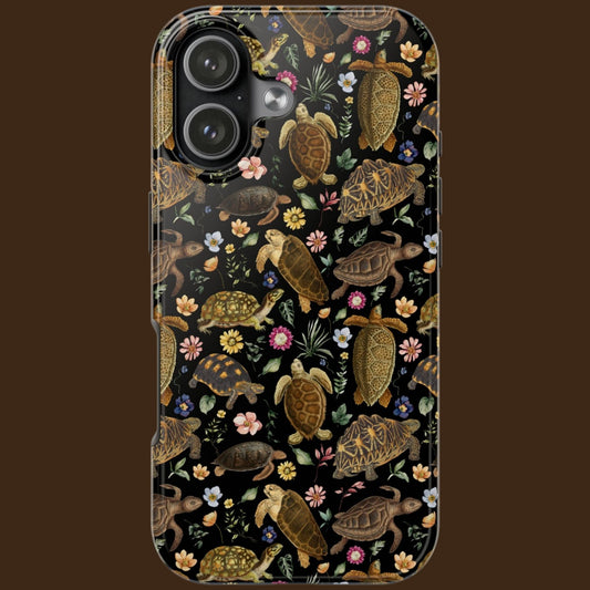 Floral Vintage Turtles Tough Phone Case