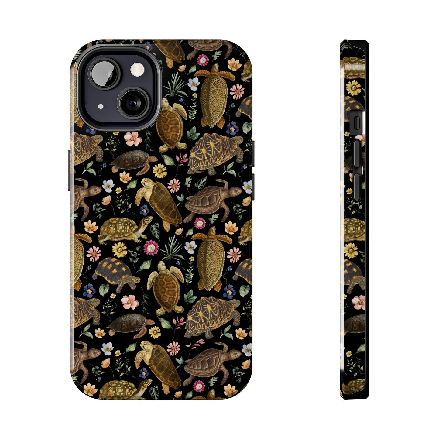 Floral Vintage Turtles Tough Phone Case