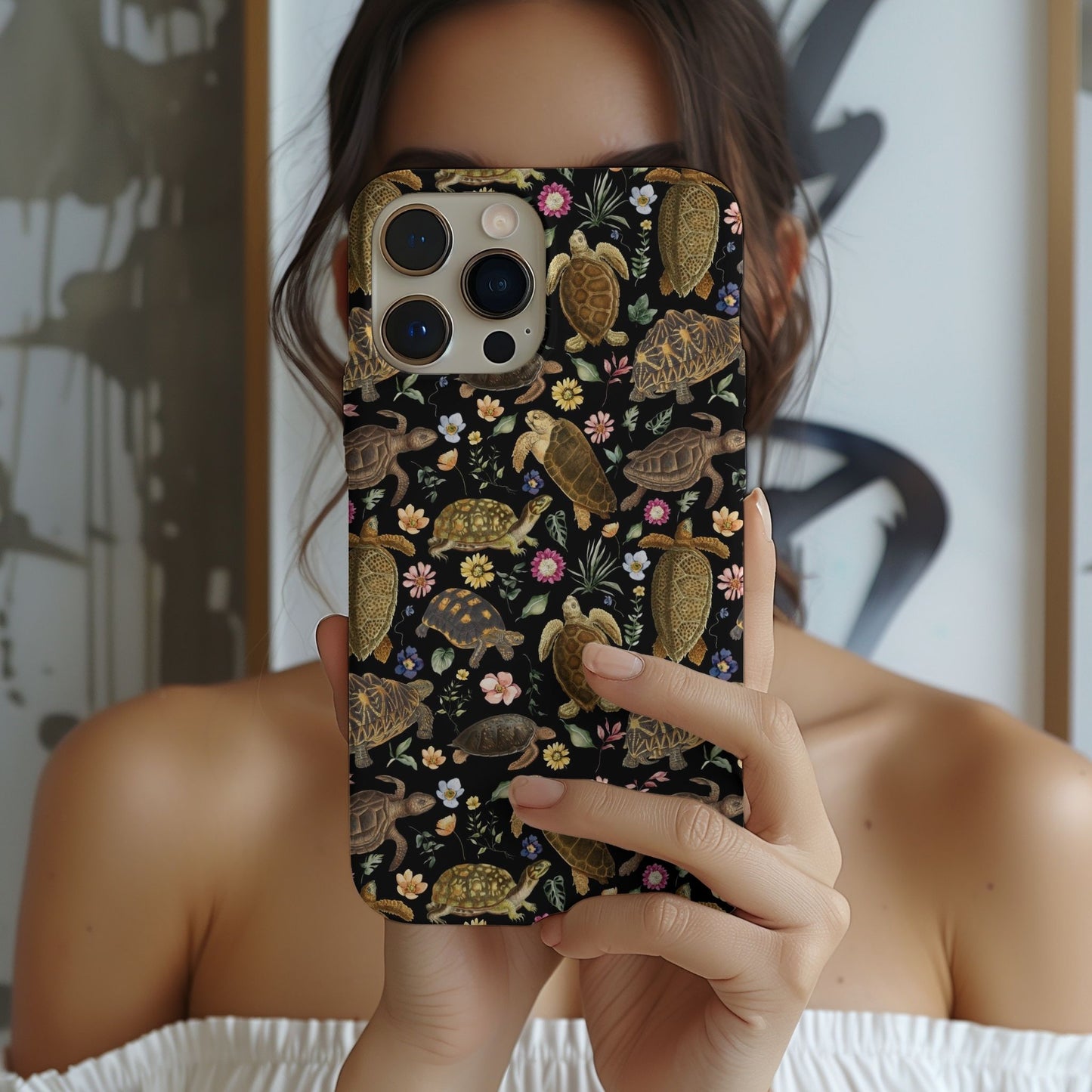 Floral Vintage Turtles Tough Phone Case