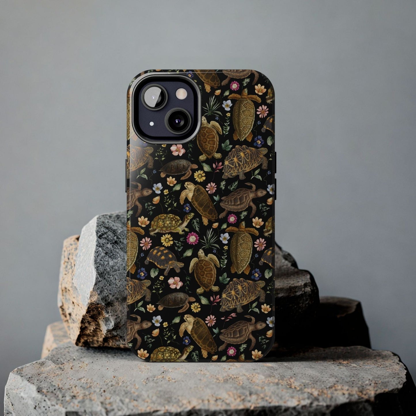 Floral Vintage Turtles Tough Phone Case