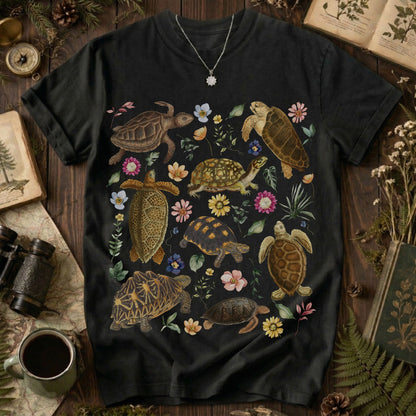 Vintage Turtle Floral T-Shirt